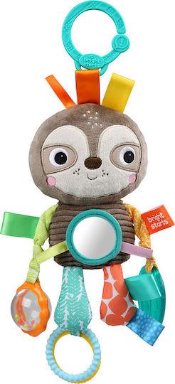 Bright Starts Pendant Toy for Car with Teether and Mirror Playful Pals Sloth 12274