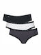 Sloggi 24/7 Weekend Hipster Baumwolle Damen Slip 3Pack mit Spitze Schwarz