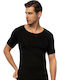 Minerva 90-10303 Men's Short Sleeve Undershirt Black