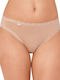 Sloggi 24/7 Midi Baumwolle Hochtailliert Damen Boxer mit Spitze Beige