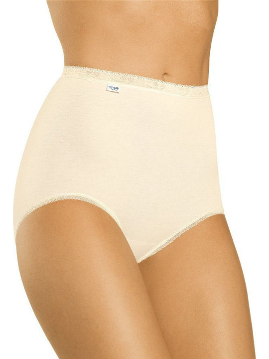 Sloggi Basic Maxi Hochtailliert Damen Boxer Ecru
