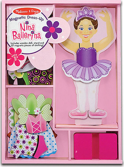 Melissa & Doug Μαγνητικό Παιχνίδι Κατασκευών Ντύνω την Νίνα Μπαλαρίνα για Παιδιά 3+ Ετών 13554
