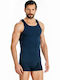 Minerva 90-10481 Men's Undershirt Sleeveless in Navy Blue Color 90-10481-851