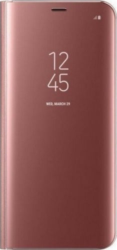 Hurtel Clear View Book Πλαστικό Ροζ Χρυσό (Redmi Note 8 Pro)