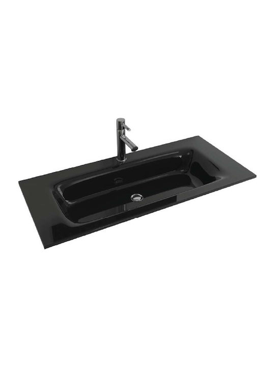 Karag Vetro Ένθετος Νιπτήρας Γυάλινος 101x46x12...