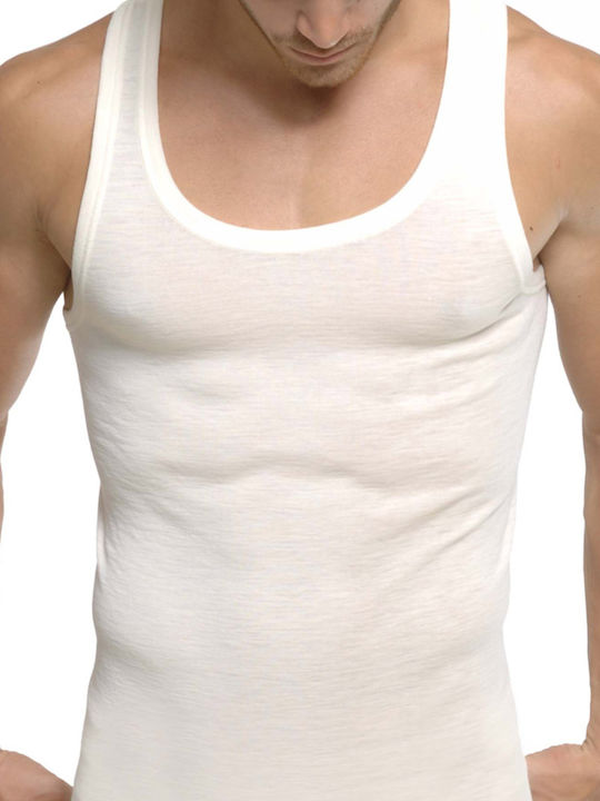 Men's Undershirt Sleeveless in White Color