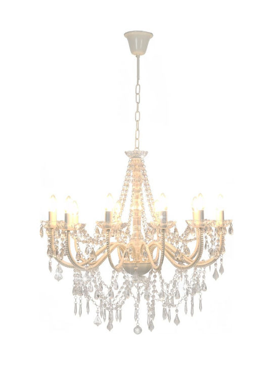 vidaXL Candelabru cu Lumânări Alb 281608