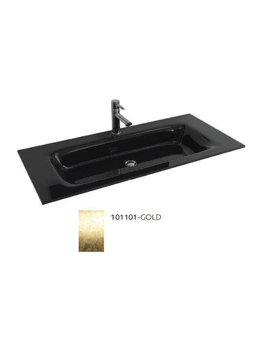 Karag Vetro Ένθετος Νιπτήρας Γυάλινος 101x46x12...