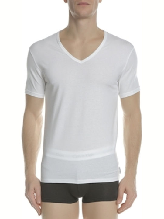 Calvin Klein Men's Short Sleeve Undershirts White 2Pack