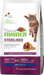 Natural Trainer Sterilised Dry Food for Adult Neutered Cats with Prosciutto 10kg