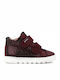 Garvalin Kids Sneakers High with Scratch Burgundy