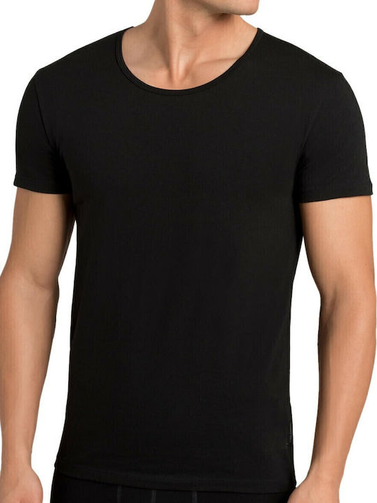 24/7 Sh03 Men's Undershirts Short-sleeved in Black Color 2Pack