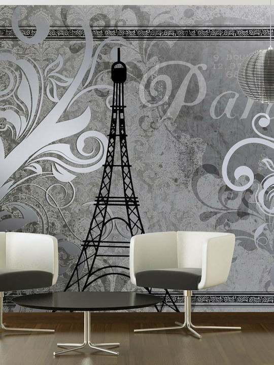 Fototapet de Perete Vintage Paris Silver 350x245 Tesatura Gri