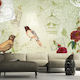 Fototapet de Perete Vintage Birds 400x280 Tesatura L400xW280cm