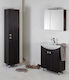 Kolossos Zeus 75 Blat cu Lavoar & Oglindă cu lumină L71xW34xH83cm Wenge