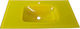 Gloria Glass Form Încorporat Chiuvetă Sticlă 91x46cm Galben