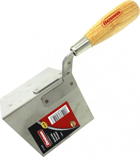 Benman Eckspatel Inox 127x101mm mit Holzgriff Externe Ecke 70559