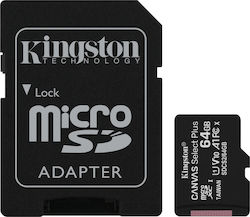 Kingston Canvas Select Plus microSDXC 64GB Class 10 U1 V10 A1 UHS-I with Adapter
