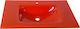 Gloria Glass Form Eingelassenes Waschbecken Glas 76x46x13cm Orange