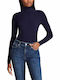 Ralph Lauren Women's Long Sleeve Sweater Turtleneck Navy Blue 200643398033