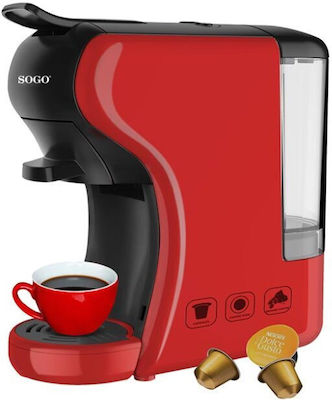 Sogo Multi Capsule Καφετιέρα για Κάψουλες Nespresso Πίεσης 19bar Red