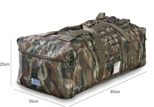 Army Race Military Backpack Travel made of Polyester Greek Variation Khaki 70lt
