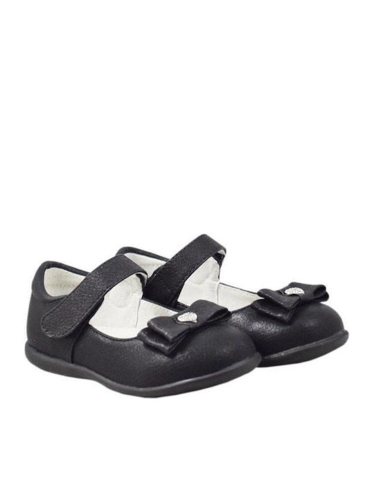 Kids Ballerinas Veronica 135 with Hoop & Loop Closure Black