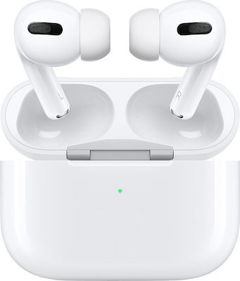 Apple AirPods Pro In-ear Bluetooth Handsfree Ακουστικά με Αντοχή στον Ιδρώτα και Θήκη Φόρτισης Λευκά