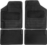 AMiO Set of Front and Rear Mats Universal 4pcs from Rubber Black