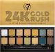 W7 Cosmetics 24k Gold Rush Palette with Pressed Powder Eye Shadows 11.2gr