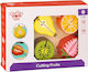 Tooky Toys Fruits & Vegetables Toy Φρούτα & Δίσκος Κοπής made of Wood for 1+ Years Old