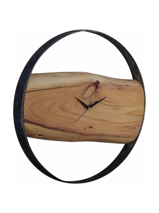 Polihome Ρολόι Τοίχου Manish Ξύλινο 40cm