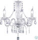 Trio Lighting Luster Candelabru 3xE14 cu Lumânări Transparent R11073000