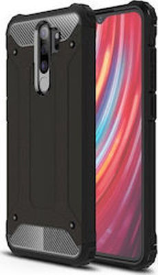 Hurtel Synthetic Back Cover Durable Black (Redmi Note 8 Pro)