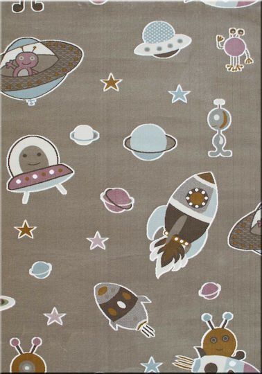 Zebelis Baby Planet Детско килимче Кафяв На метър