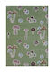 Baby Seta Kids Rug Verde Per Meter Width 133cm 133x190cm