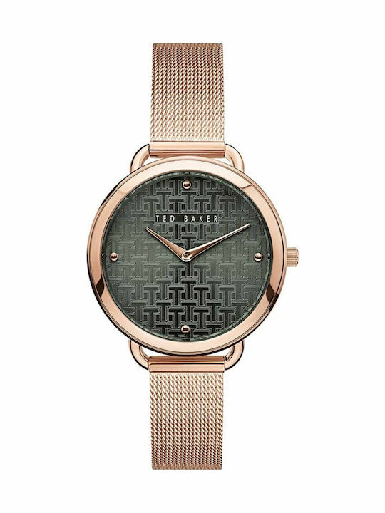 Ted Baker Hetttie Γυναικείο Ρολόι 37mm Μπαταρίας με Ροζ Χρυσό Μεταλλικό Μπρασελέ
