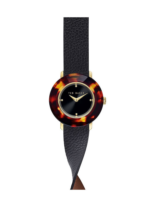 Ted Baker Katyaa Watch with Black Leather Strap