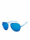 Italia Independent Men's Sunglasses with Blue Metal Frame and Blue Lens 0209.027.000