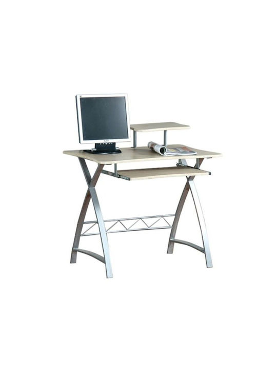 Computer Office Erinus Wooden Silver / Flagstone 90x55x90cm