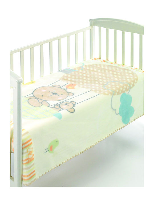 Morven Pătură Pătuț Kidz C75 Catifea Bej 110x140cm