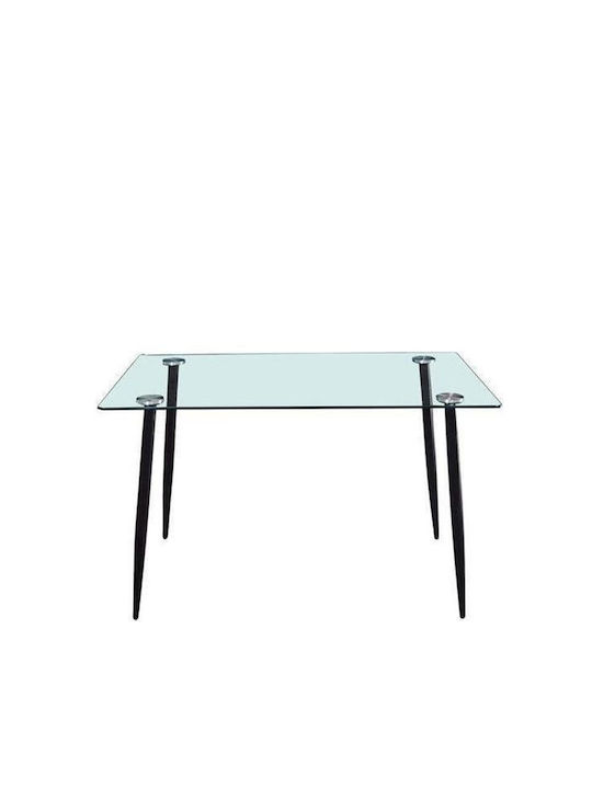 Monarch Table Dining Room with Glass Surface 120x70x75cm