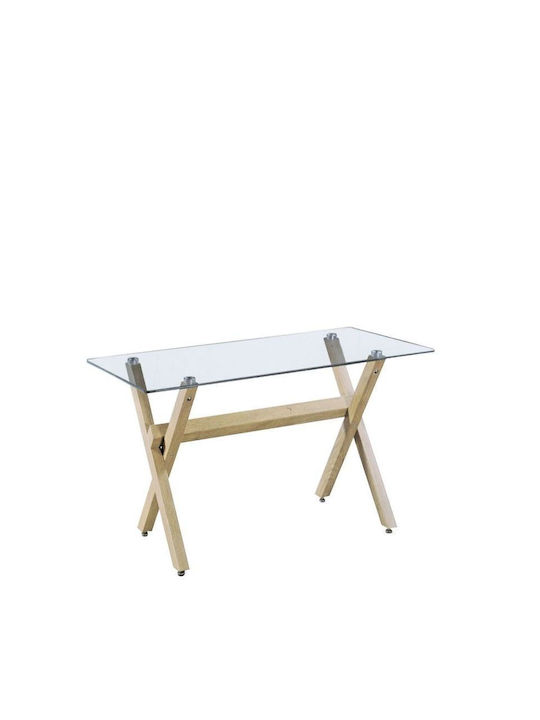Bee Table Dining Room with Glass Surface 140x80x75cm