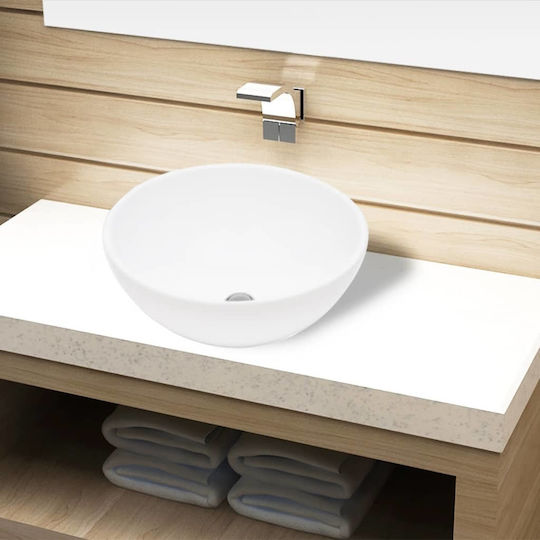 vidaXL Επικαθήμενος Νιπτήρας Κεραμικός 32.5x32.5x14cm Λευκός vidaXL Επικαθήμενος Νιπτήρας Κεραμικός 32.5x32.5x14cm Λευκός