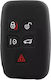 Car Key Cover Case Type-1 made of with 5 Buttons for Land Rover in Black Color
