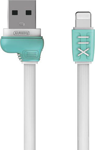 Remax Regular USB to Lightning Cable Τιρκουάζ 1m (Running Shoe)