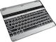 Quer KOM0516 Fără fir Bluetooth Doar tastatura pentru Tabletă Engleză US Argintiu