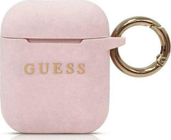 Guess Silicone Case Silicone Case with Keychain Light Pink for Apple AirPods
