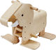 Plan Toys Wooden Rocking Toy Elephant for 24+ months Beige