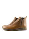 Damiani Men's Leather Chelsea Ankle Boots Tabac Brown